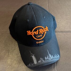 Hard Rock Cafe Baseball Cap Embroidered Dubai logo & Skyline Graphic on Brim